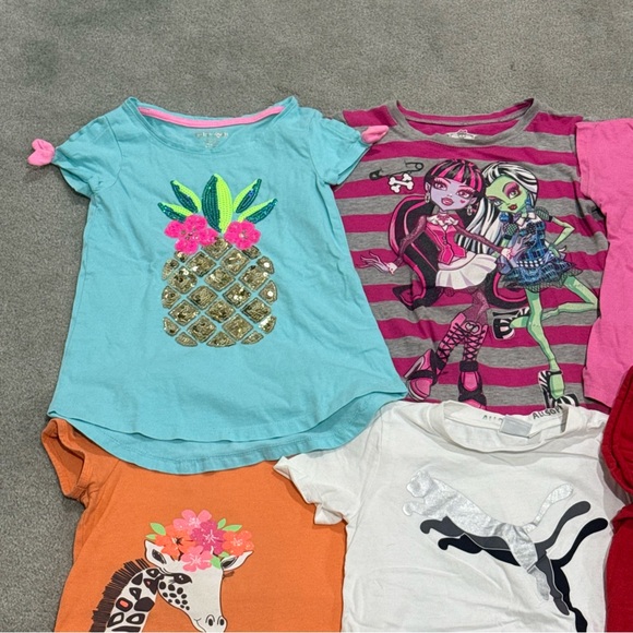 Girls Graphic T-Shirt Bundle Size 6/7 Justice Puma Monster High Healthtex GUC - Picture 13 of 14